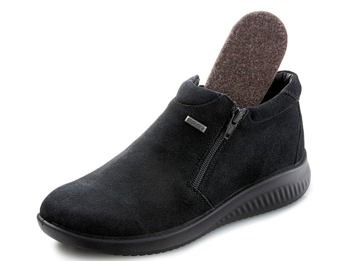 Komfortschuhe - Atmungsaktive Damen-Boots, Winterschuhe, Weite K, mit Reißverschluss, in Größe 036 bis 042, in Farbe SCHWARZ Ansicht 2