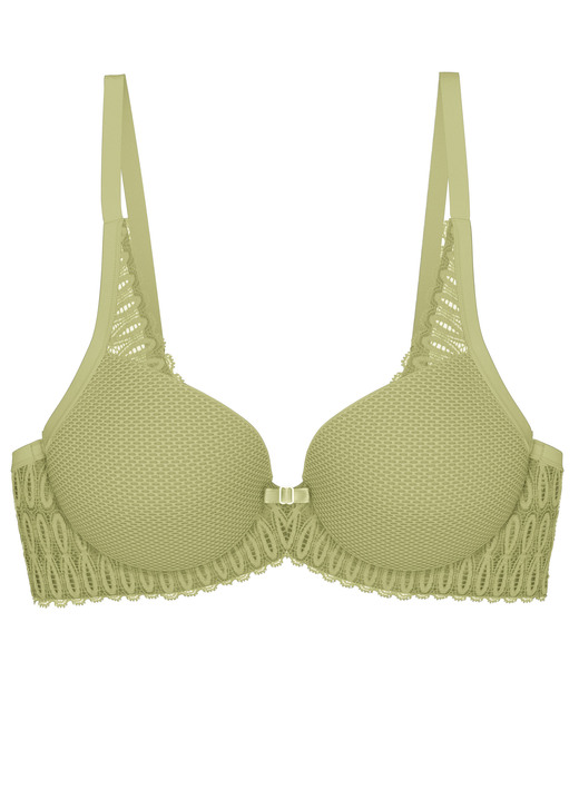 Bügel-BH - Triumph-Aura Spotlight Bügel-BH mit Elastikspitze, in Größe 070 bis 090, in Cup A, in Farbe CREME Ansicht 15