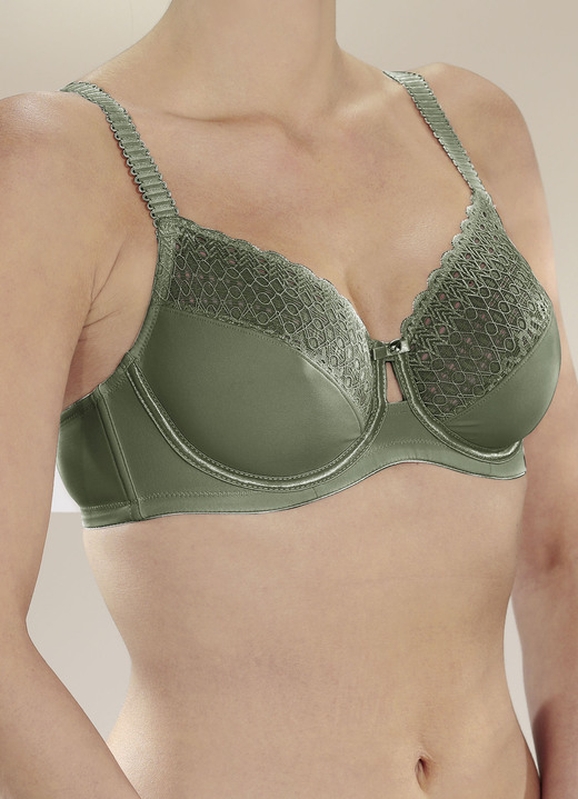 Damenmode - Sassa Zweierpack Bügel-BH, in Größe 075 bis 100, in Cup B, in Farbe 1X OLIV, 1X WEISS Ansicht 4