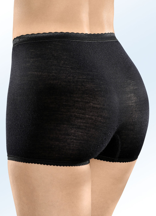 Slips - Con-ta Zweierpack Schlüpfer mit elastischen Abschlüssen, in Größe 038 bis 052, in Farbe WOLLWEISS Ansicht 4