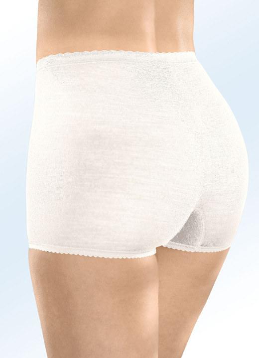Slips - Con-ta Zweierpack Schlüpfer mit elastischen Abschlüssen, in Größe 038 bis 052, in Farbe WOLLWEISS Ansicht 2
