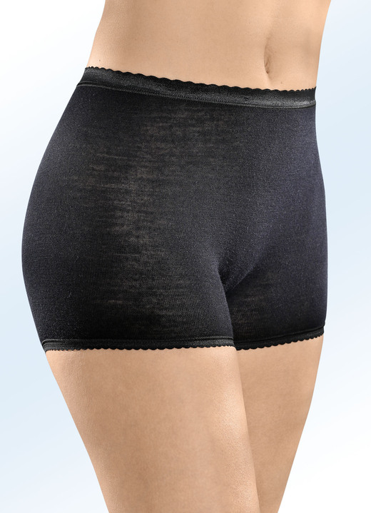 Slips - Con-ta Zweierpack Schlüpfer mit elastischen Abschlüssen, in Größe 038 bis 052, in Farbe WOLLWEISS Ansicht 3