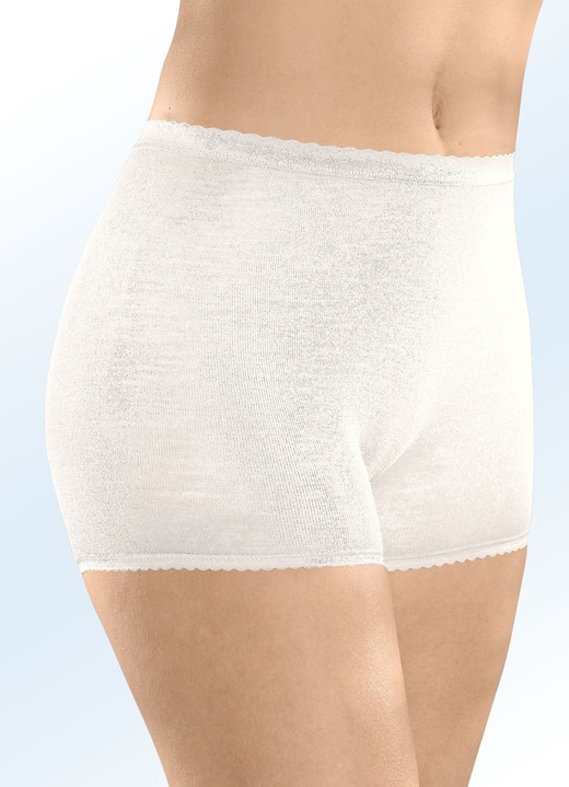 Slips - Con-ta Zweierpack Schlüpfer mit elastischen Abschlüssen, in Größe 038 bis 052, in Farbe WOLLWEISS Ansicht 1