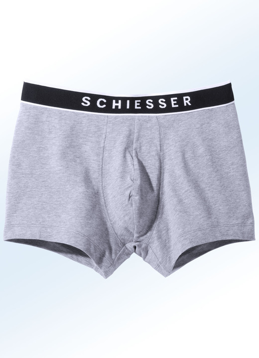 Unterwäsche - Schiesser Dreierpack Pants mit Elastikbund, in Größe 004 bis 010, in Farbe 3X MARINE Ansicht 3