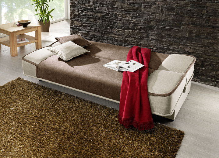 Schlafsofas - Schlafsofa mit Bettkasten Ansicht 4 Schlafsofas - Schlafsofa mit Bettkasten, in Farbe ANTHRAZIT-SILBER Ansicht 4