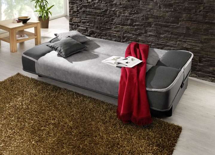 Schlafsofas - Schlafsofa mit Bettkasten Ansicht 7 Schlafsofas - Schlafsofa mit Bettkasten, in Farbe ANTHRAZIT-SILBER Ansicht 7