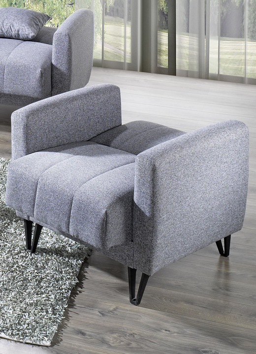 Funktions-Polstermöbel - Moderne Polstermöbel mit Kippfunktion, in Farbe GRAU, in Ausführung Sessel Ansicht 4
