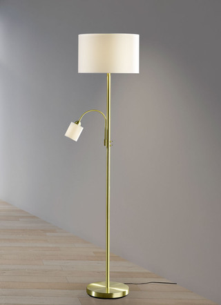 Stehleuchte mit Deckenfluter und Lesearm