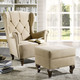 TV- & Relaxsessel - Ohrenbackensessel mit Hocker – Farbe BEIGE TV- & Relaxsessel - Ohrenbackensessel mit Hocker, in Farbe BEIGE