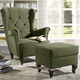 TV- & Relaxsessel - Ohrenbackensessel mit Hocker – Farbe GRÜN TV- & Relaxsessel - Ohrenbackensessel mit Hocker, in Farbe BEIGE