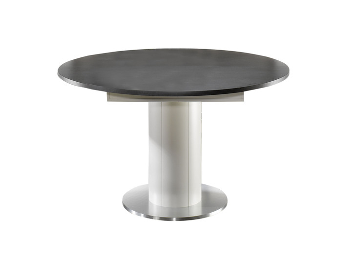 Tische - Außergewöhnlicher Tisch mit Auszug, in Farbe WEISS-SCHWARZ, in Ausführung Tisch mit Auszug Ansicht 1