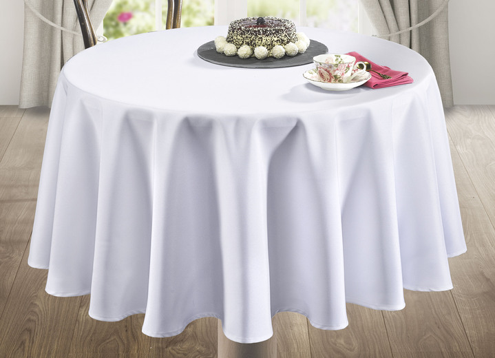 Tischdecken - Tisch- und Raumdekoration mit Fleckenschutz-Ausrüstung, in Größe 146 (Läufer, 40/ 150 cm) bis 404 (Kissenbezug, 40/ 40 cm), in Farbe WEISS Ansicht 2
