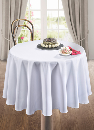 Tischdecken - Tisch- und Raumdekoration mit Fleckenschutz-Ausrüstung, in Größe 146 (Läufer, 40/ 150 cm) bis 404 (Kissenbezug, 40/ 40 cm), in Farbe WEISS – Farbe CAPPUCCINO – Ansicht 