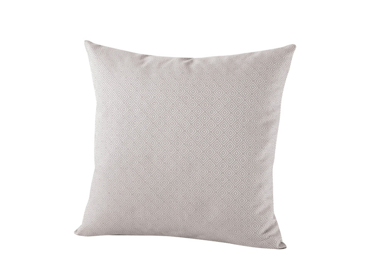 Kissenbezüge - Hochwertige, jacquard-gewebte Kissenbezüge, in Größe 105 (Kissenbezug, 40x40 cm) bis 110 (Kissenbezug, 50x50 cm), in Farbe NATUR, in Ausführung Raute klein Ansicht 1