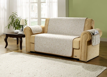 Sessel-,Couch- und Armlehnenschoner mit wärmender Wendeseite