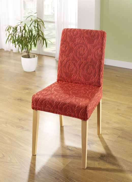 - Stretch Stuhlbezüge, in Größe 106 (Stuhlbezug) bis 111 (Stuhlbezug, 2er-Set), in Farbe TERRA Ansicht 1
