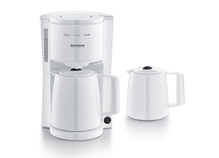 Kaffeemaschinen - Severin Kaffeemaschine mit 2 Thermokannen, in Farbe WEISS Ansicht 2