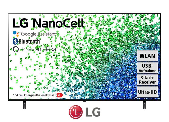 Fernseher - LG ultraflacher 4K-NanoCell-Fernseher, in Farbe SCHWARZ Ansicht 1