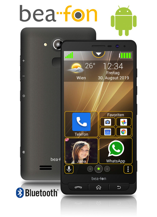Smartphones & Telefone - Bea-fon M 5 premium Smartphone, in Farbe SCHWARZ Ansicht 1