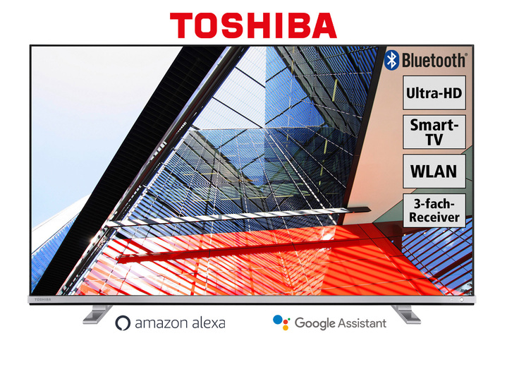 Fernseher - Toshiba 4K-Ultra-HD-Fernseher, in Farbe SCHWARZ Ansicht 1