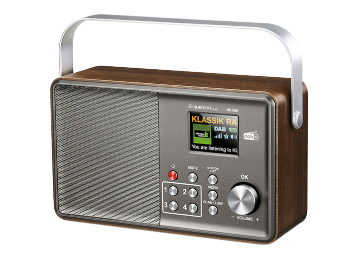 - Albrecht DR860 bedienerfreundliches DAB+ Radio Ansicht 2 - Albrecht DR860 bedienerfreundliches DAB+ Radio, in Farbe BRAUN Ansicht 2