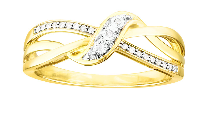 mit Diamanten - Hübscher Damenring mit 21 Diamanten, in Größe 160 bis 220, in Farbe  Ansicht 2