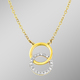 mit Diamanten - Moderne Halskette mit 18 Diamanten – Ansicht 1 mit Diamanten - Moderne Halskette mit 18 Diamanten, in Farbe  – Ansicht 1