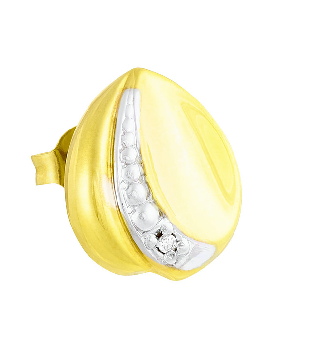 mit Diamanten - Ohrstecker in Bicolor mit Diamanten, in Farbe  Ansicht 2