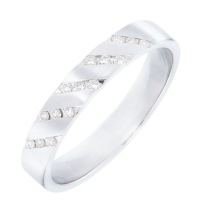 Platin - Platin Damenring mit Brillanten, in Größe 160 bis 220, in Farbe  Ansicht 2