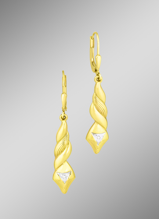 mit Diamanten - Ohrringe in Bicolor, in Farbe