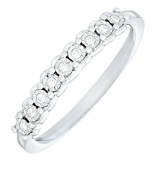 mit Diamanten - Damenring in Weißgold mit Brillanten, in Größe 160 bis 220, in Farbe  Ansicht 2