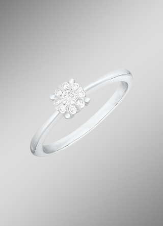 Eleganter Damenring mit Brillanten