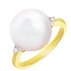 mit Perlen - Zauberhafter Damenring mit Südsee-Perle, in Größe 160 bis 220, in Farbe  – Ansicht 3