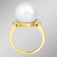mit Perlen - Zauberhafter Damenring mit Südsee-Perle, in Größe 160 bis 220, in Farbe  – Ansicht 2