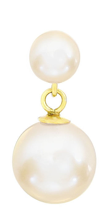 mit Perlen - Ohrstecker mit Süßwasser-Zuchtperlen, in Farbe  Ansicht 3