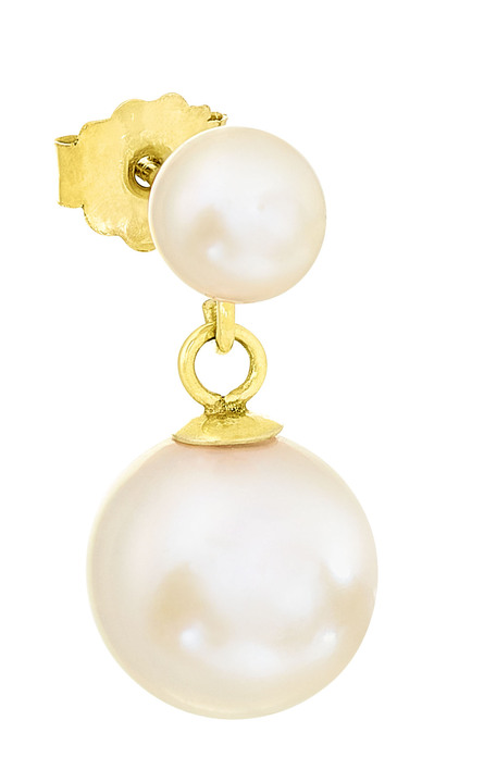 mit Perlen - Ohrstecker mit Süßwasser-Zuchtperlen, in Farbe  Ansicht 2