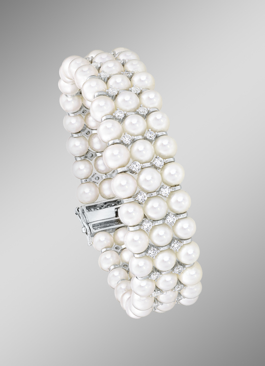 Halsketten & Armbänder - Armband mit Süßwasser-Zuchtperlen, in Farbe  Ansicht 1