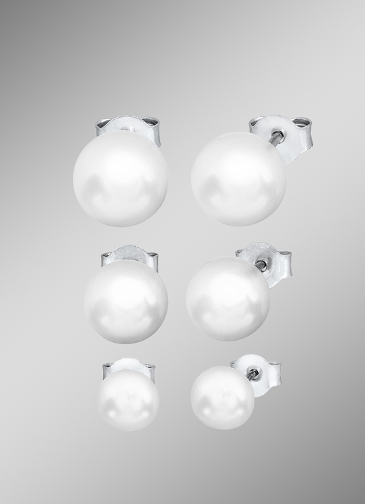 Ohrschmuck - Zeitloses Ohrstecker-Set 3 Paar, in Farbe