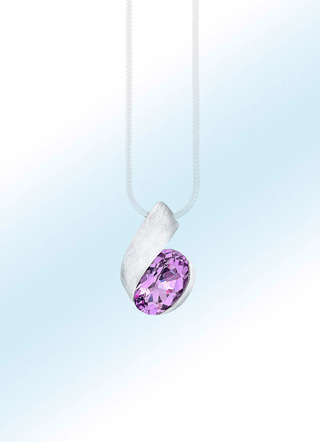 Moderner Anhänger mit echt Amethyst