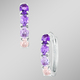 - Creolen mit echt Amethyst und echt Rosenquarz, in Farbe  – Ansicht 1