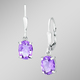 Ohrschmuck - Entzückende Ohrhänger mit echt Amethyst, in Farbe  – Ansicht 1