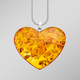 Schmuck & Uhren - Großer Herz-Anhänger mit echt Bernstein, in Farbe  – Ansicht 1