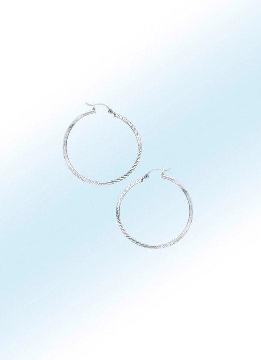 Ohrschmuck - Creolen mit Struktur, in Farbe