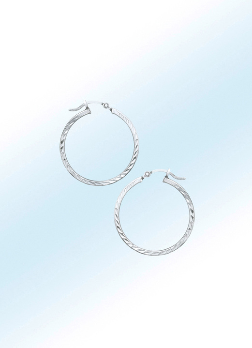 Ohrschmuck - Creolen mit Struktur, in Farbe