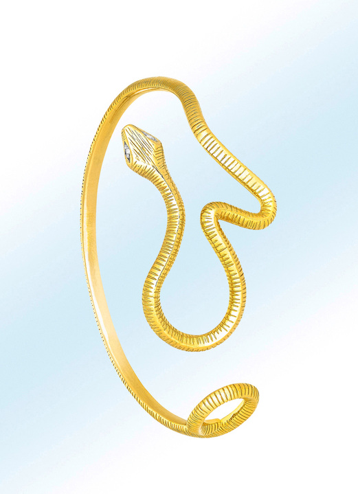 Halsketten & Armbänder - Silber Armreif mit Diamanten , in Farbe