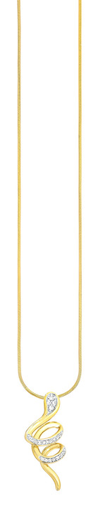 - Schlangen Anhänger mit Zirkonia, in Farbe  Ansicht 2