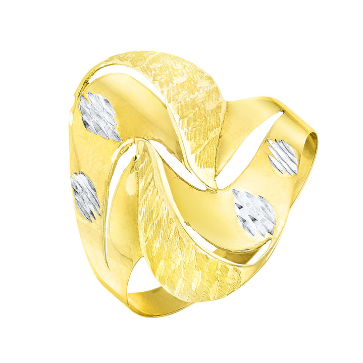 - Damenring in Bicolor mit Struktur, in Größe 160 bis 220, in Farbe  Ansicht 2