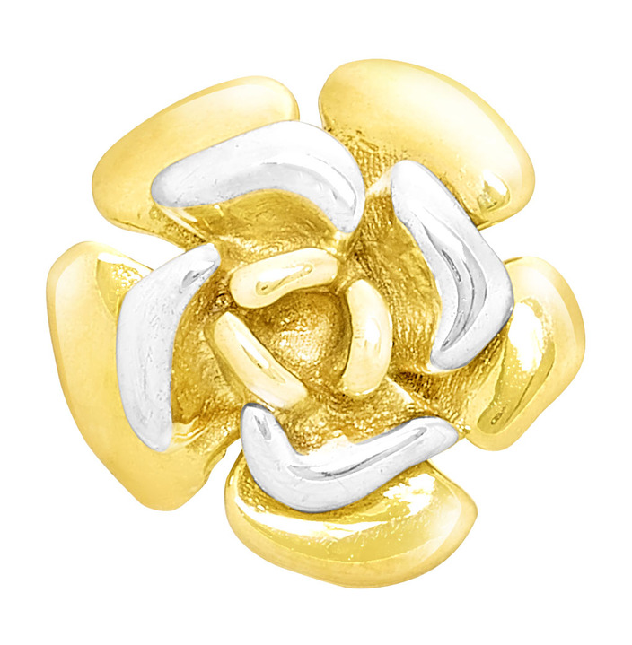 - Ohrstecker in Bicolor Blume, in Farbe  Ansicht 2