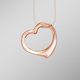 ohne Steine / mit Zirkonia - Süßer Herz-Anhänger, in Farbe
