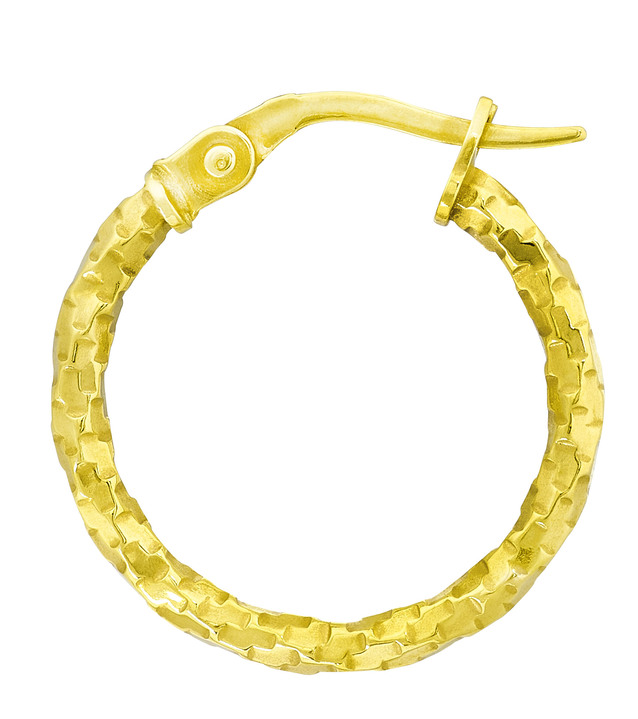 - Gedrehte Creolen aus Gold , in Farbe  Ansicht 2